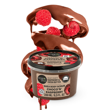 Organic Shop Peeling do ciała &bdquo;Silky Soft&rdquo; Raspberry & Cocoa 250 ml
